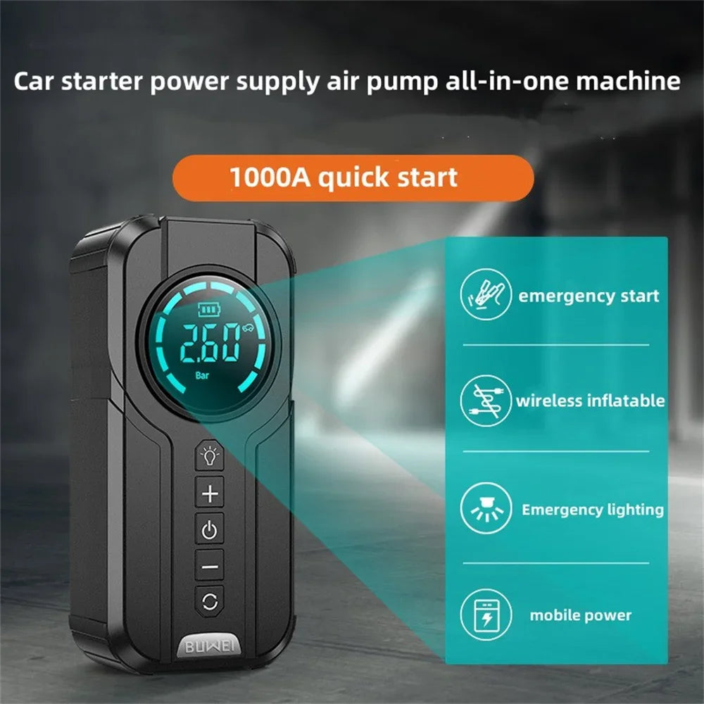RideWise™ Portable 4 in 1 Car Jump Starter