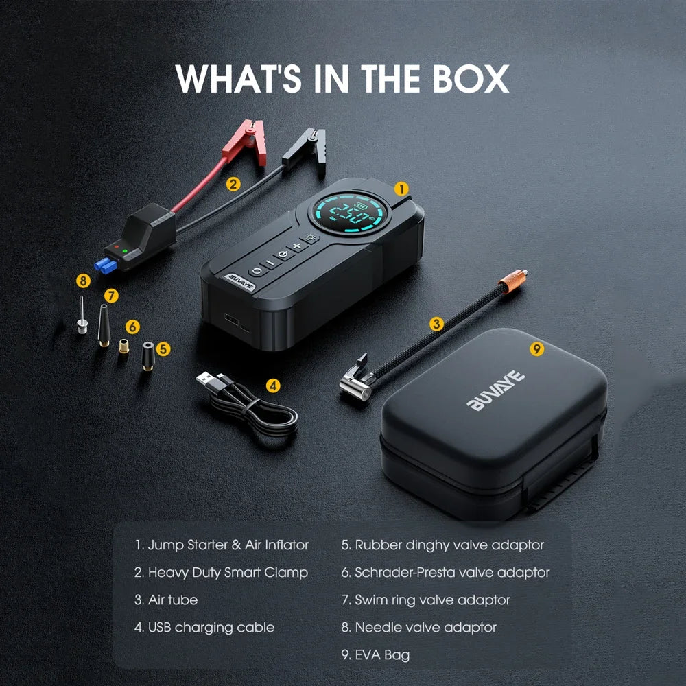 RideWise™ Portable 4 in 1 Car Jump Starter